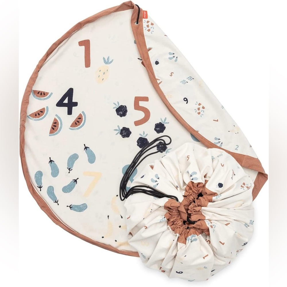 Play & Go Veggie Numbers Play Mat and Toy Storage Bag LARGE 55”